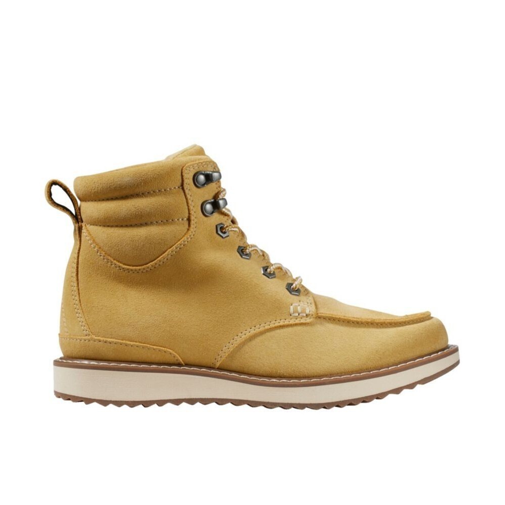 L.L.Bean Stonington Boots Womens US 8.5 Light Gold Suede Moc Toe Chukka JOBB1240 - Picture 6 of 12